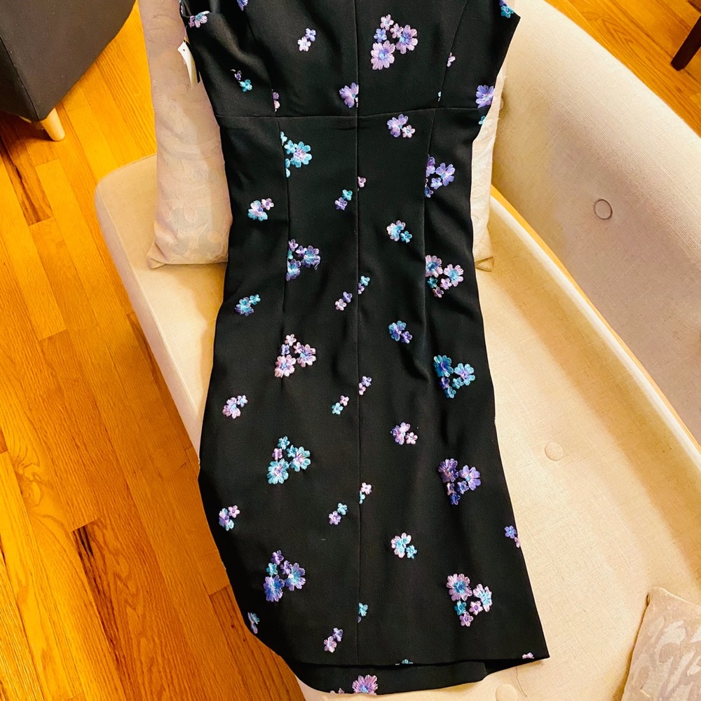 Nicole Miller floral, embroidered V Neck, Sz 4 - Picture 4 of 4